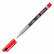 Маркер - ручка 0,4мм красная по любой поверхности STABILO Write-4-All 166/40
