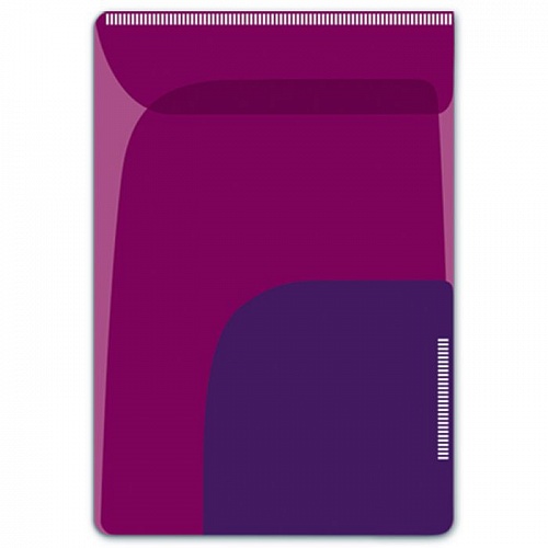 Папка-угол  85х120мм 2 отделения Малиновый+Фиолетовый липкий слой ФЕНИКС 46730