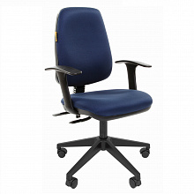 Кресло офисное Chairman 661 синее тканевое покрытие, спинка синяя 15-03