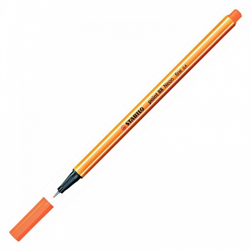 Ручка капиллярная 0,4мм оранжевые чернила STABILO POINT 88, 88/54