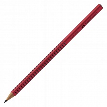 Карандаш чернографитный  2B без ластика трехгранный красный Faber-Castell GRIP 2001, 517021