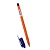 Ручка шариковая 0,7мм синий стержень масляная основа СТАММ VeGa ORANGE РШ111
