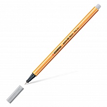 Ручка капиллярная 0,4мм светло-серые чернила STABILO POINT 88, 88/94