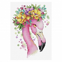 Набор для творчества Вышивание на одежде Летний фламинго 20х14см, Жар-Птица В-547