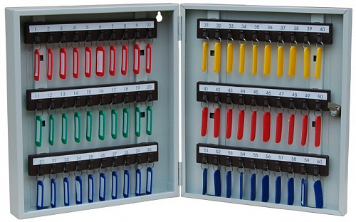 Шкаф для хранения  60 ключей с брелоками, КЛ-60