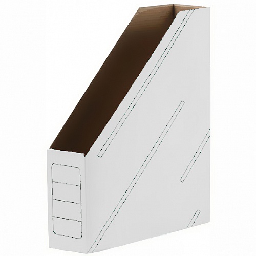Лоток вертикальный картонный 100мм белый Бланкиздат ASR7129