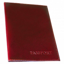 Обложка для паспорта из натуральной кожи красная Вектор Cori, ОП-102-1130