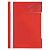 Скоросшиватель пластиковый А4 красный, карман для визитки Бюрократ PS-V20RED
