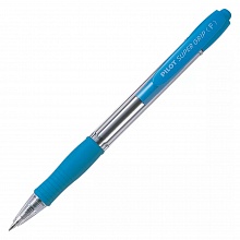 Ручка шариковая автоматическая 0,7мм синий стержень масляная основа голубой корпус PILOT Super Grip BPGP-10R-F SL