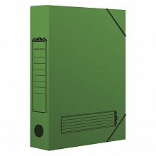 Короб архивный  75мм картон на резинке зеленый Бланкиздат, ASR7108