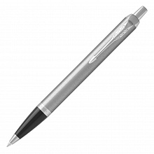 Ручка шариковая автоматическая 1мм синий стержень PARKER IM Essential K319 Brushed Metal 2143631
