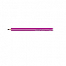 Карандаш чернографитный HB без ластика трехгранный корпус розовый STABILO TRIO 369/01-HB