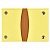 Футляр для визиток 70х105мм светло-желтый металлик кожзам 2 отделения кожзам Феникс 48403