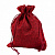 Мешок для подарков 12х15см искусственный лен красный OMG 000809H/2