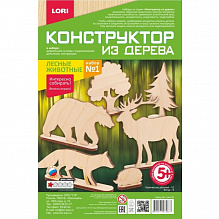 Конструктор из дерева "Лесные животные" №1 Lori Фн-001