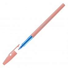 Ручка шариковая 0,5мм синий стержень персиковый корпус STABILO Liner Pastel 808, 808FP1041-3