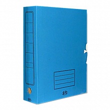 Короб архивный  75мм картон на завязках синий Бланкиздат, ASR7105