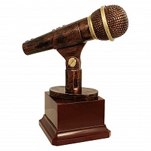 Фигура 19см микрофон бронза Флориан 2344-190-300