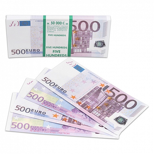 Сувенир Деньги шуточные  500 евро на европодвесе MILAND, 9-51-0008