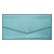 Папка-конверт с кнопкой 227х110мм кожзам Наппа зеленовато-голубой металлик Феникс 48411
