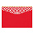 Папка-конверт с кнопкой 105х74мм красный пластик УФ-печать Феникс 48268