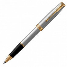 Ручка роллер 0,5мм черные чернила PARKER Sonnet Core Stainless Steel GT F 1931506/T527