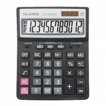 Калькулятор настольный 12 разрядов черный SKAINER SK-888XBK