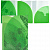 Папка-угол А4 3 отделения пластик Листья зеленый Феникс 49687