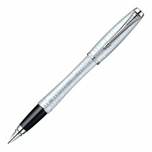 Ручка перьевая 0,8мм синие чернила PARKER Urban Premium Vacumatic Silver-Blue Pearl CT 1906868/F206