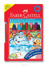Пастель масляная 12 цв. Faber-Castell, к/к, на водной основе, 125400