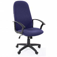 Кресло офисное Chairman 289 синее тканевое покрытие, спинка синяя 10-362