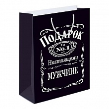 Пакет подарочный 220х310х100мм Подарок настоящему мужчине ГК Горчаков, 15.11.01724