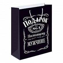 Пакет подарочный 220х310х100мм Подарок настоящему мужчине ГК Горчаков, 15.11.01724	