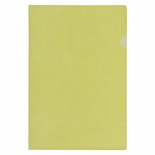 Папка-угол А4 пластик 0,18мм желтый FlexOffice, FO-CH06 Yellow