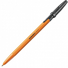 Ручка шариковая 1мм черный стержень масляная основа оранжевый корпус Corvina 4016301
