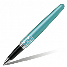 Ручка роллер 0,7мм черные чернила голубой корпус подарочная PILOT Retro Pop DT, BLV-BMR37-M
