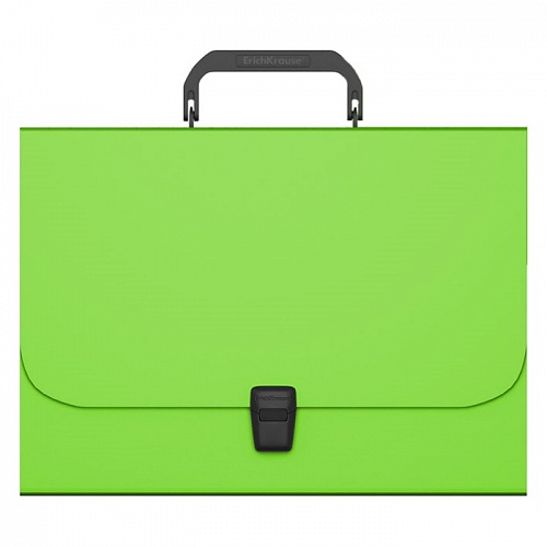 Портфель пластиковый А4 зеленый Matt Neon Erich Krause, 50454