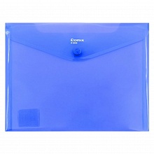 Папка-конверт с кнопкой А5 синяя COMIX BLAZE, A1854BU
