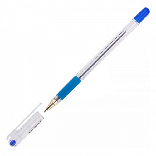 Ручка шариковая 1мм синий стержень масляная основа MunHwa MC Gold BMC10-02