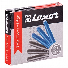 Капсулы для перьевых ручек LUXOR синий набор 6шт.(цена за шт.) 10002