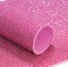 Фоамиран 20х30см розовый с блестками 2мм цена за 1 лист OMG 2000-025