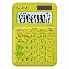 Калькулятор настольный 12 разрядов CASIO желто-зеленый MS-20UC-YG-S-EC