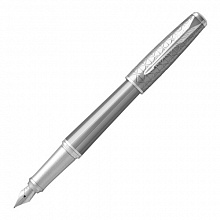 Ручка перьевая 0,8мм синие чернила PARKER Urban Premium Silvered Powder CT F 1931595 
