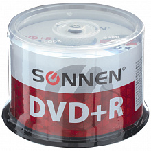 Диск DVD+R 4,7GB 16х  50шт (цена за 1 шт) SONNEN 512577