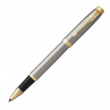 Ручка роллер 0,5мм черные чернила PARKER IM Core Brushed Metal GT F 1931663