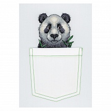 Набор для творчества Вышивание на одежде Веселая панда 8х9см, Жар-Птица В-241