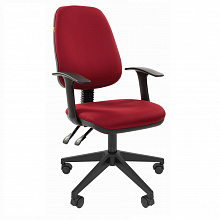 Кресло офисное Chairman 661 бордовое тканевое покрытие, спинка бордовая 15-11