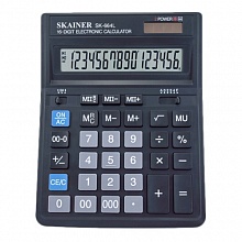 Калькулятор настольный 16 разрядов черный SKAINER SK-664L