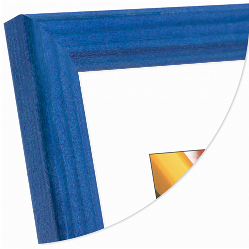 Фоторамка  деревянная 30х40см Синяя со стеклом Светосила Радуга, 5-34318