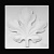 Фигура гипсовая Орнамент Лист винограда 30х6х30см Мастерская Экорше 60-604